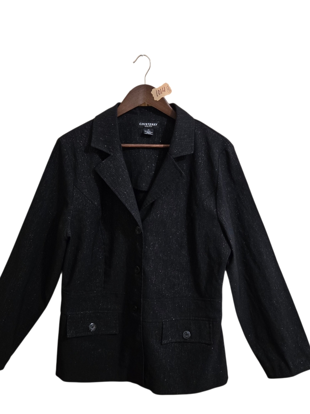 Courtenay Black Sparkle Blazer Jacket